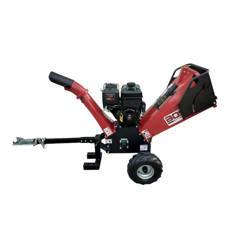 Boss Industrial 5 in. 15hp Gas Powered Chipper Shredder with Dual Belt drive, Extended Axle, and Tow Hitch - CGR50