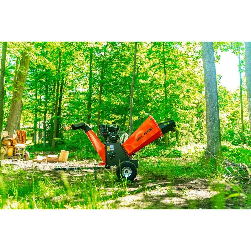 DK2 4 in. 7 HP 208cc Commercial Gas Powered Chipper Powered by KOHLER Command PRO with Trailer Tow Hitch - OPC524