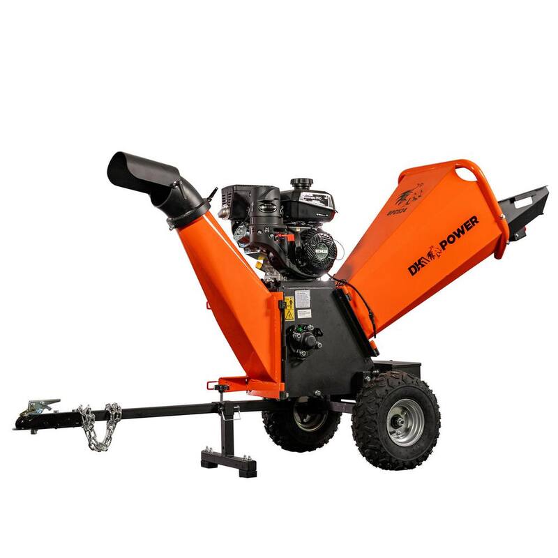 DK2 4 in. 7 HP 208cc Commercial Gas Powered Chipper Powered by KOHLER Command PRO with Trailer Tow Hitch - OPC524