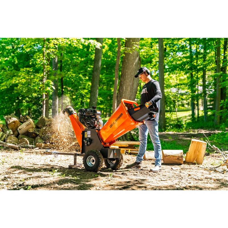 DK2 4 in. 7 HP 208cc Commercial Gas Powered Chipper Powered by KOHLER Command PRO with Trailer Tow Hitch - OPC524