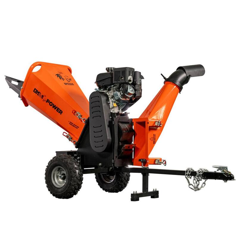 DK2 4 in. 7 HP 208cc Commercial Gas Powered Chipper Powered by KOHLER Command PRO with Trailer Tow Hitch - OPC524
