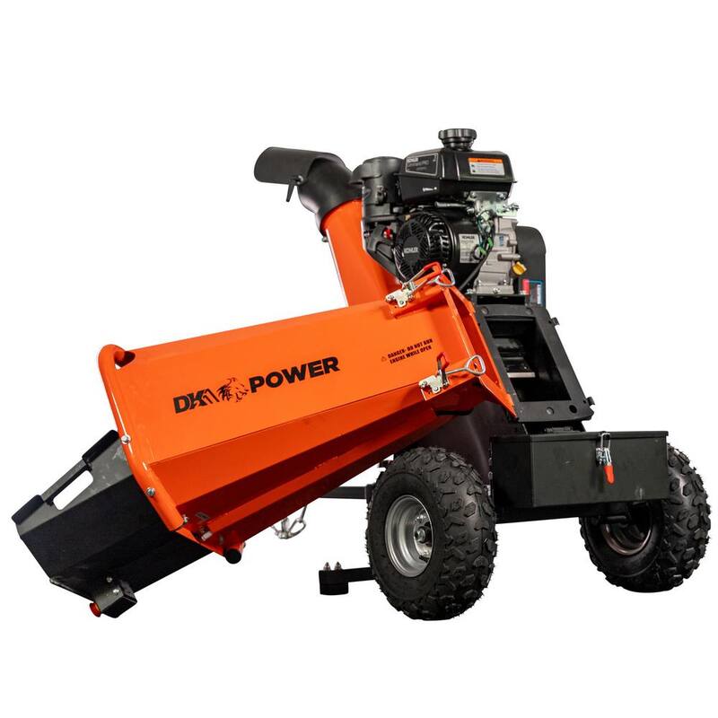 DK2 4 in. 7 HP 208cc Commercial Gas Powered Chipper Powered by KOHLER Command PRO with Trailer Tow Hitch - OPC524