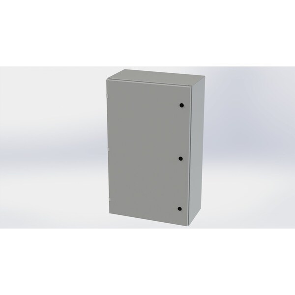 Saginaw Control & Engineering Carbon Steel Electrical Enclosures, 40 in H, 12 in D, 24 in W, NEMA 3R, 4, 12, 13, Hinged - SCE-40EL2412LP