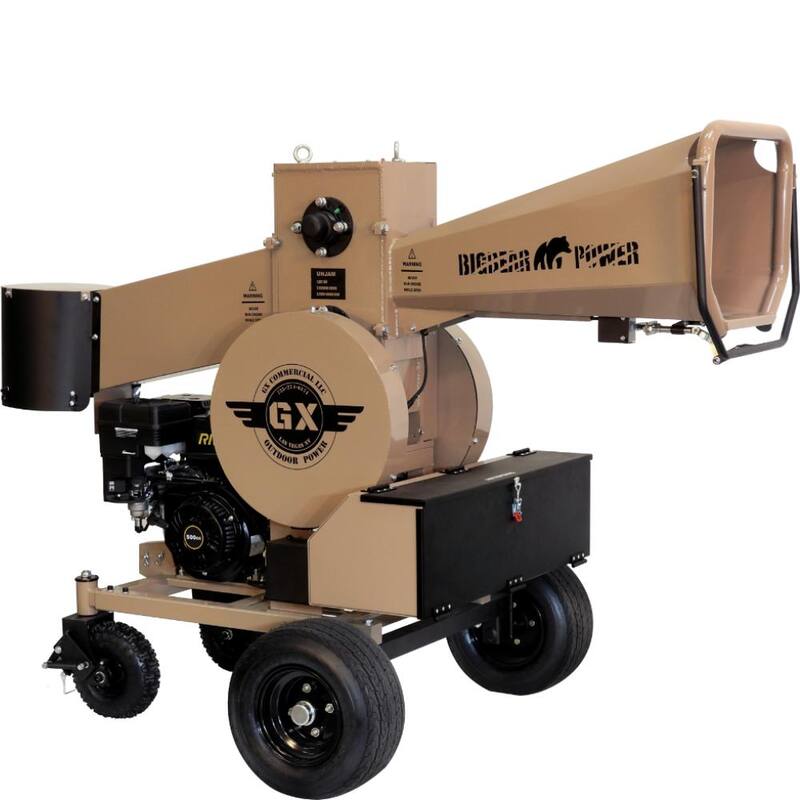BIGBEAR POWER LogHog 5 in. 15 HP Gas Powered Upgraded Commercial Log Chopper, Chops and Bags Firewood - BBC82