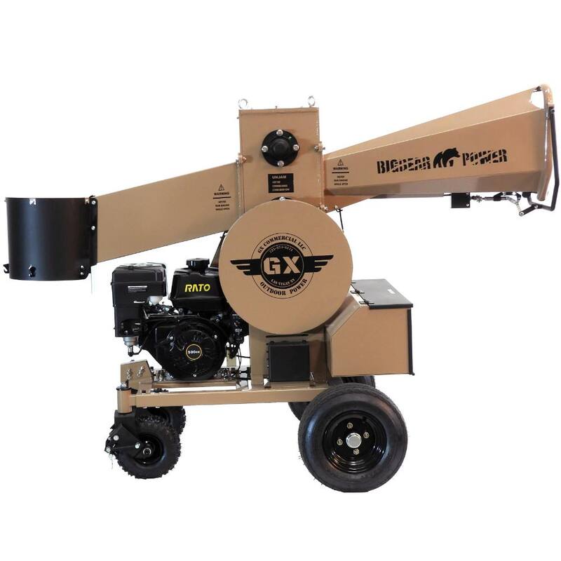 BIGBEAR POWER LogHog 5 in. 15 HP Gas Powered Upgraded Commercial Log Chopper, Chops and Bags Firewood - BBC82