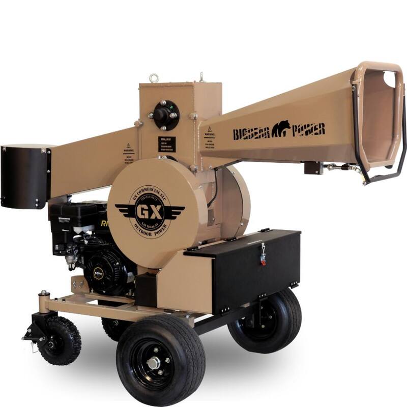 BIGBEAR POWER LogHog 5 in. 15 HP Gas Powered Upgraded Commercial Log Chopper, Chops and Bags Firewood - BBC82