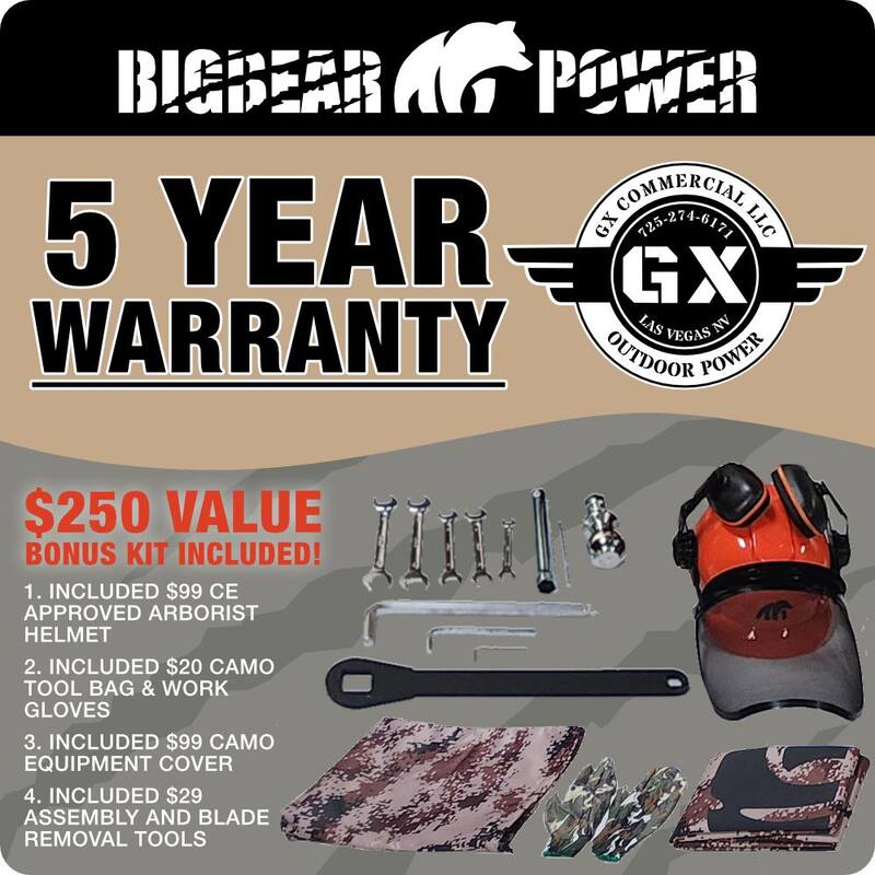 BIGBEAR POWER LogHog 5 in. 15 HP Gas Powered Upgraded Commercial Log Chopper, Chops and Bags Firewood - BBC82