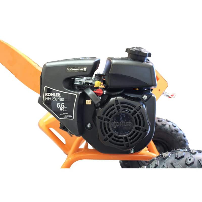 Power King 2.8 in. 6.5 HP Direct Drive Gas Powered Residential Wood Chipper Shredder with Kohler Engine - PK0913DD