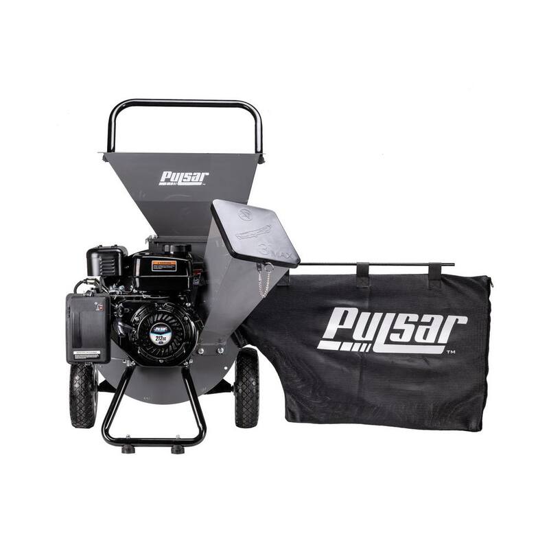 Pulsar 3 in. 7 HP Gas Powered Chipper Shredder with Bagging System - PTG36212