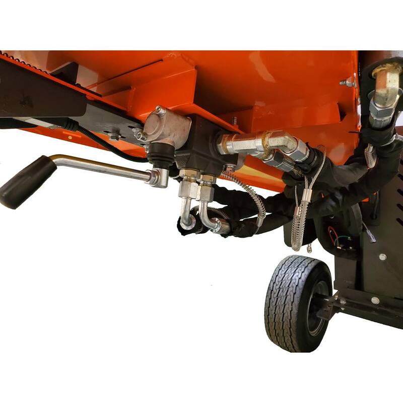 DK2 5 in. 14 HP Gas Powered Kohler Engine Chipper Shredder with Electric Start, Auto-Feed, and DOT Road Legal Tires - OPC505AE