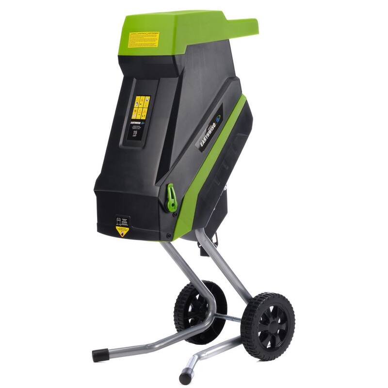 Earthwise GS015 1.75-in. 15-Amp Electric Corded Chipper/Shredder with Collection Bag - GS015