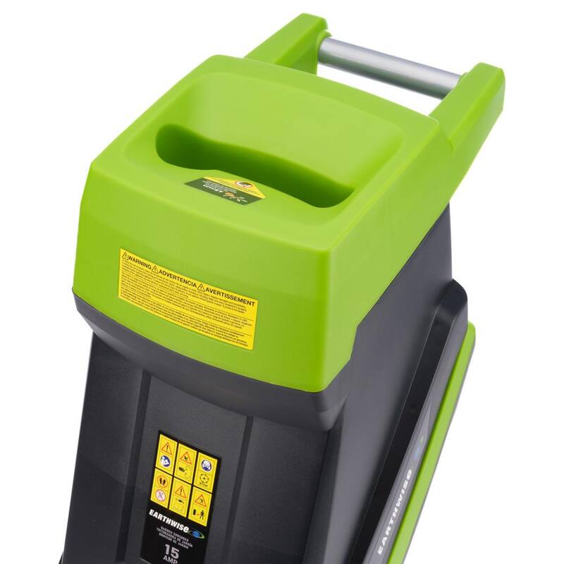 Earthwise GS015 1.75-in. 15-Amp Electric Corded Chipper/Shredder with Collection Bag - GS015