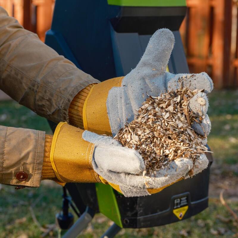 Earthwise GS015 1.75-in. 15-Amp Electric Corded Chipper/Shredder with Collection Bag - GS015