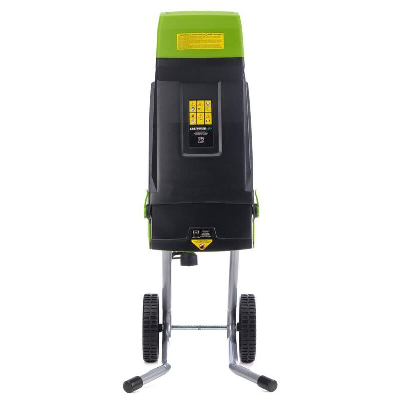 Earthwise GS015 1.75-in. 15-Amp Electric Corded Chipper/Shredder with Collection Bag - GS015