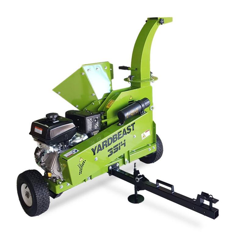 Yardbeast Tru-Feed 3.5 in. Professional Chipper 14 HP Gas Kohler CH440 ATV Towable Trailer, Rotational Discharge Dual Belt Clutch - YB3514ATV