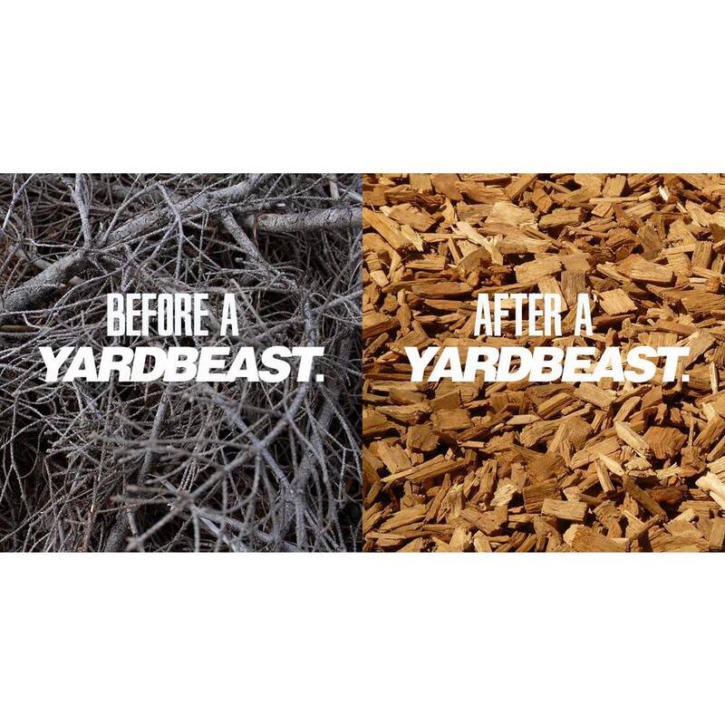 Yardbeast Tru-Feed 3.5 in. Professional Chipper 14 HP Gas Kohler CH440 ATV Towable Trailer, Rotational Discharge Dual Belt Clutch - YB3514ATV