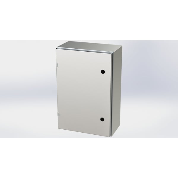Saginaw Control & Engineering 304 Stainless Steel Electrical Enclosures, 24 in H, 8 in D, 16 in W, NEMA 3R, 4, 4X, 12, 13, Hinged - SCE-24EL1608SSLP