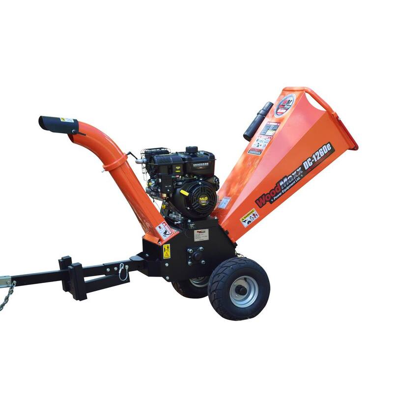 Unbranded DC-1260 4 in. Self-Feeding Gas Powered Wood Chipper (Electric Start- Vangaurd Engine) - DC-1260-0002