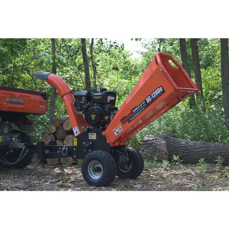 Unbranded DC-1260 4 in. Self-Feeding Gas Powered Wood Chipper (Electric Start- Vangaurd Engine) - DC-1260-0002