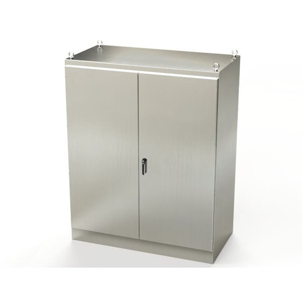 Saginaw Control & Engineering 304 Stainless Steel Electrical Enclosures, 90 in H, 36 in D, 72 in W, NEMA 3R, 12, 13, Hinged - SCE-907236SSFSD