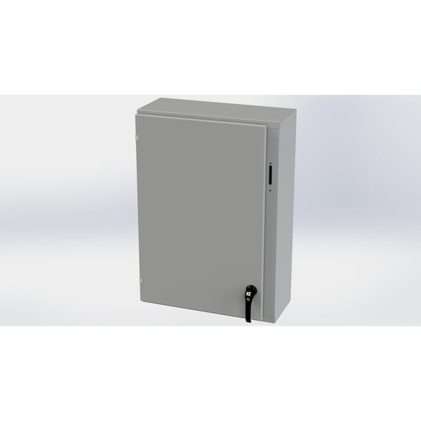 Saginaw Control & Engineering Carbon Steel Electrical Enclosures, 36 in H, 10 in D, 25.38 in W, NEMA 3R, 4, 12, 13, Hinged - SCE-36XEL2510LP