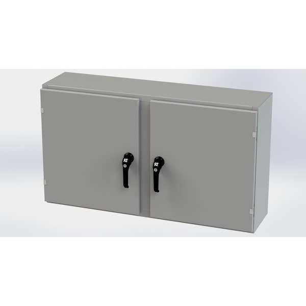 Saginaw Control & Engineering Carbon Steel Electrical Enclosures, 24 in H, 10 in D, 42 in W, NEMA 3R, 4, 12, 13, Hinged - SCE-24EL4210WFLP