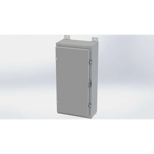 Saginaw Control & Engineering Carbon Steel Electrical Enclosures, 24 in H, 6 in D, 12 in W, NEMA 4, Hinged - SCE-24H1206LP