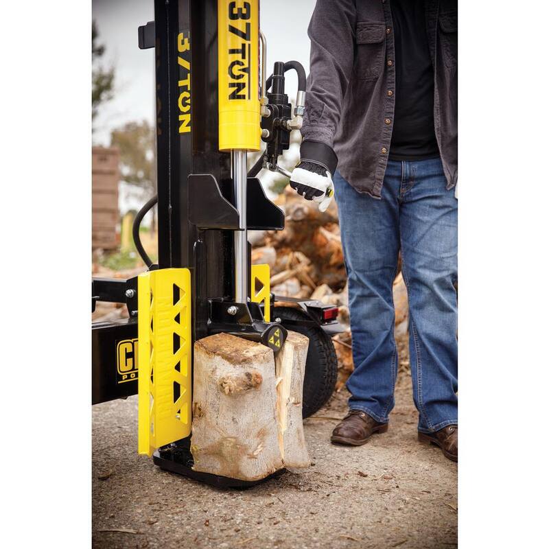 Champion Power Equipment 37 Ton 338cc Gas Powered Log Splitter with Vertical/Horizontal Operation and Auto Return-with Hydraulic Oil - 201216