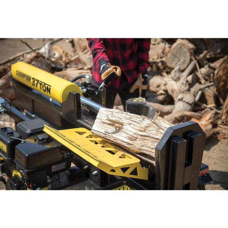 Champion Power Equipment 37 Ton 338cc Gas Powered Log Splitter with Vertical/Horizontal Operation and Auto Return-with Hydraulic Oil - 201216