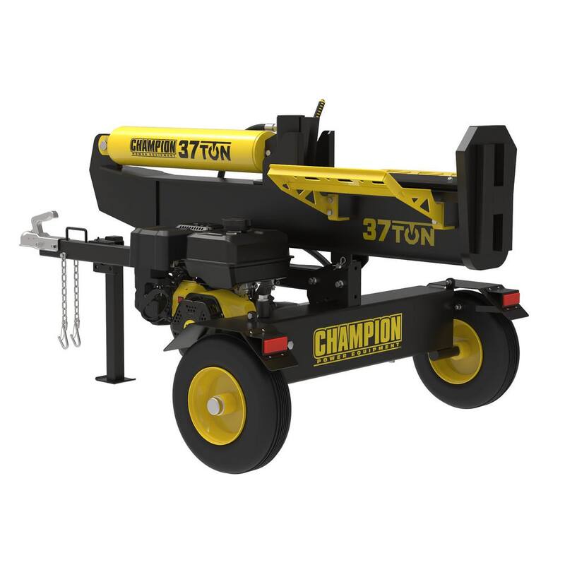 Champion Power Equipment 37 Ton 338cc Gas Powered Log Splitter with Vertical/Horizontal Operation and Auto Return-with Hydraulic Oil - 201216