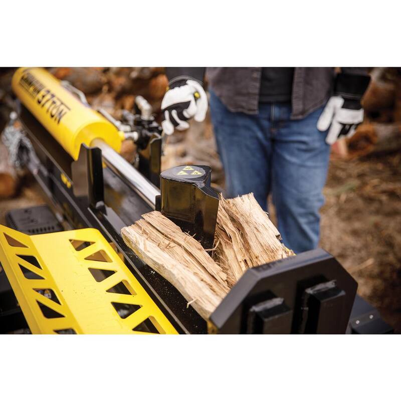 Champion Power Equipment 37 Ton 338cc Gas Powered Log Splitter with Vertical/Horizontal Operation and Auto Return-with Hydraulic Oil - 201216