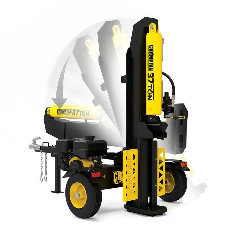 Champion Power Equipment 37 Ton 338cc Gas Powered Log Splitter with Vertical/Horizontal Operation and Auto Return-with Hydraulic Oil - 201216