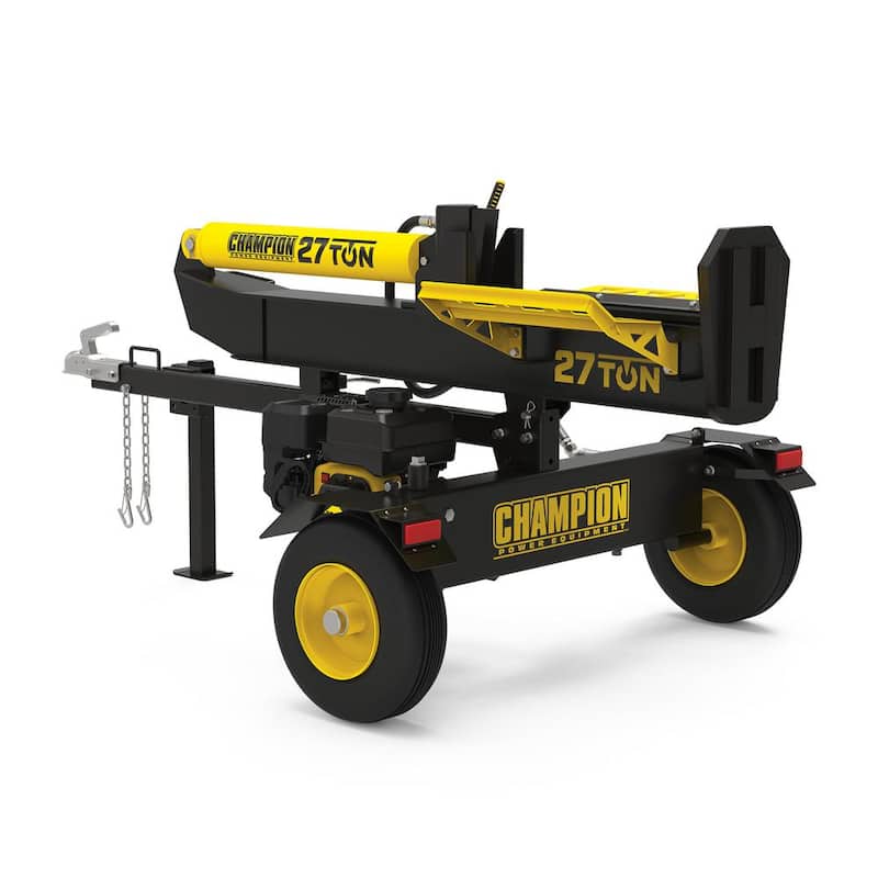 Champion Power Equipment 27 Ton 224 cc Gas Powered Hydraulic Wood Log Splitter w/Vertical/Horizontal Operation and Auto Return-with Hydraulic Oil - 100424