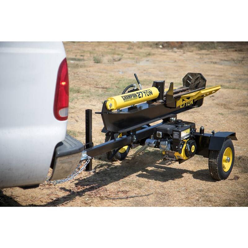 Champion Power Equipment 27-Ton 224cc Gas Wood Log Splitter with Horizontal/Vertical Operation, Auto Return and Storage Cover - 201337