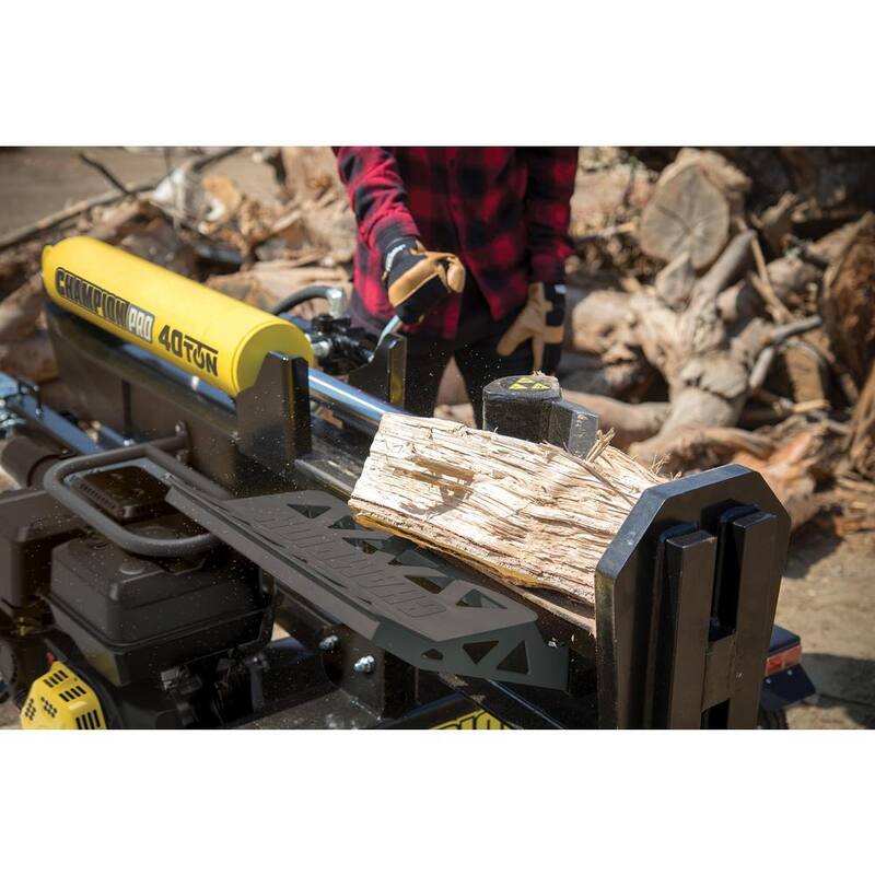 Champion Power Equipment 40-Ton 338 cc Gas Powered Hydraulic Wood Log Splitter with Vertical/Horizontal Operation and Auto Return - 201091