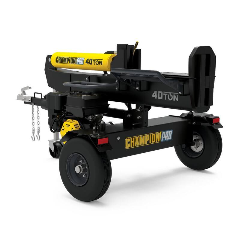 Champion Power Equipment 40-Ton 338 cc Gas Powered Hydraulic Wood Log Splitter with Vertical/Horizontal Operation and Auto Return - 201091