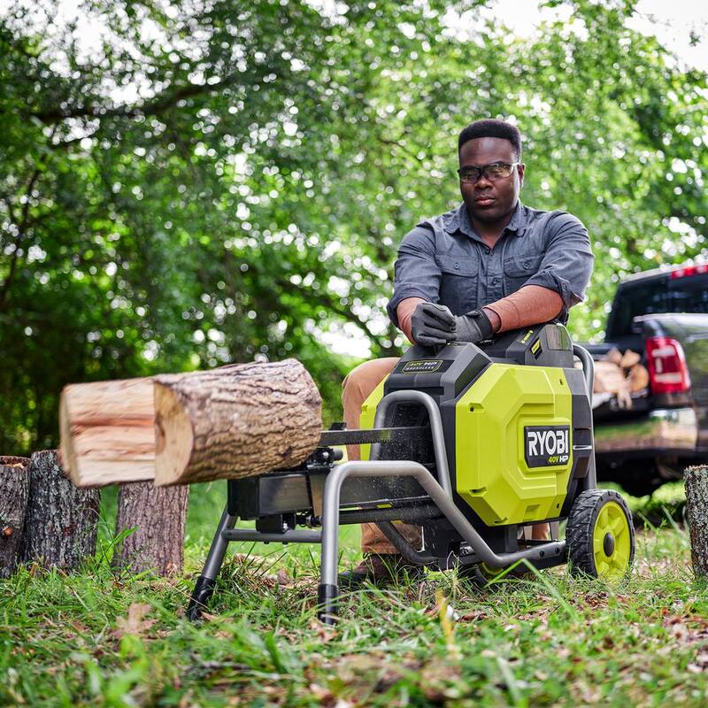 RYOBI 40V HP Brushless 12-Ton Kinetic Battery Electric Log Splitter - Tool Only - RY40704BTL