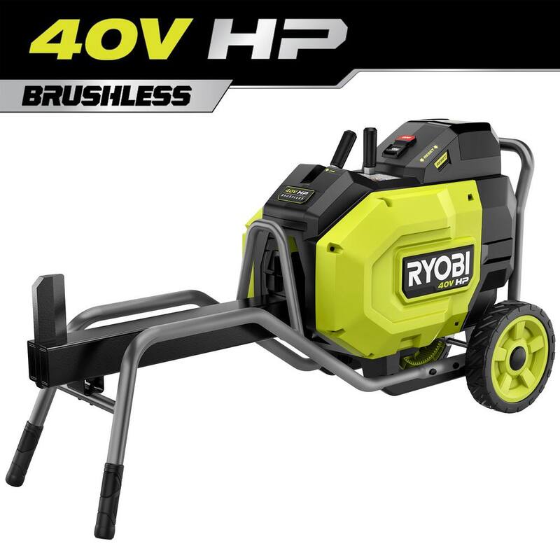 RYOBI 40V HP Brushless 12-Ton Kinetic Battery Electric Log Splitter - Tool Only - RY40704BTL