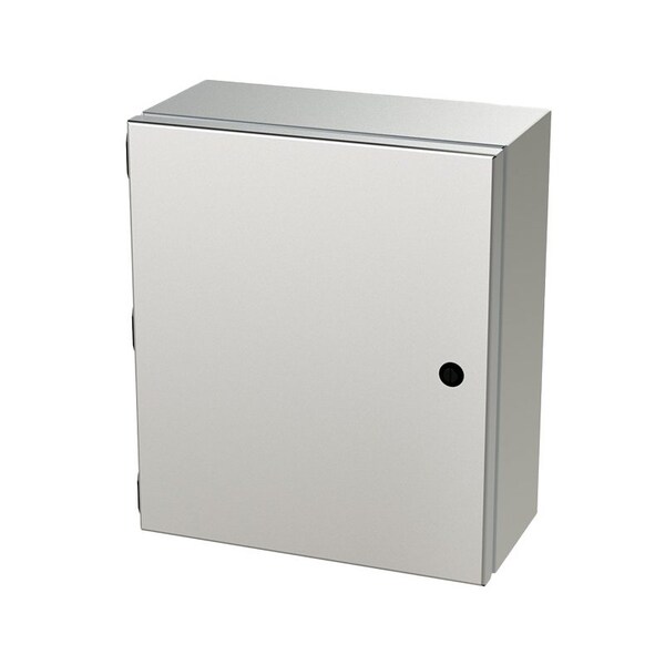 Saginaw Control & Engineering 316 Stainless Steel Electrical Enclosures, 14 in H, 6 in D, 12 in W, NEMA 3R, 4, 4X, 12, 13, Hinged - SCE-1412ELJSS6