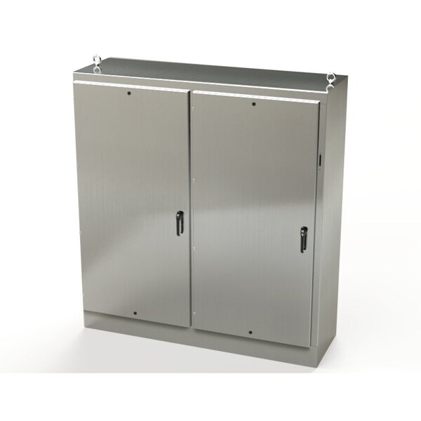 Saginaw Control & Engineering 304 Stainless Steel Electrical Enclosures, 84 in H, 24 in D, 77-3/4 in W, NEMA 3R, 4, 4X, 12, 13 - SCE-84XM7824SS