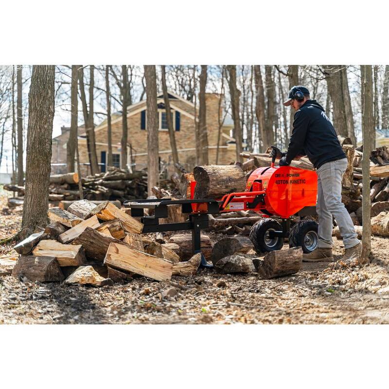 DK2 40-Ton 7 HP 208cc Certified Commercial Horizontal Kinetic Log Splitter with Kohler Engine & 1-Sec Cycle Time - OPS240