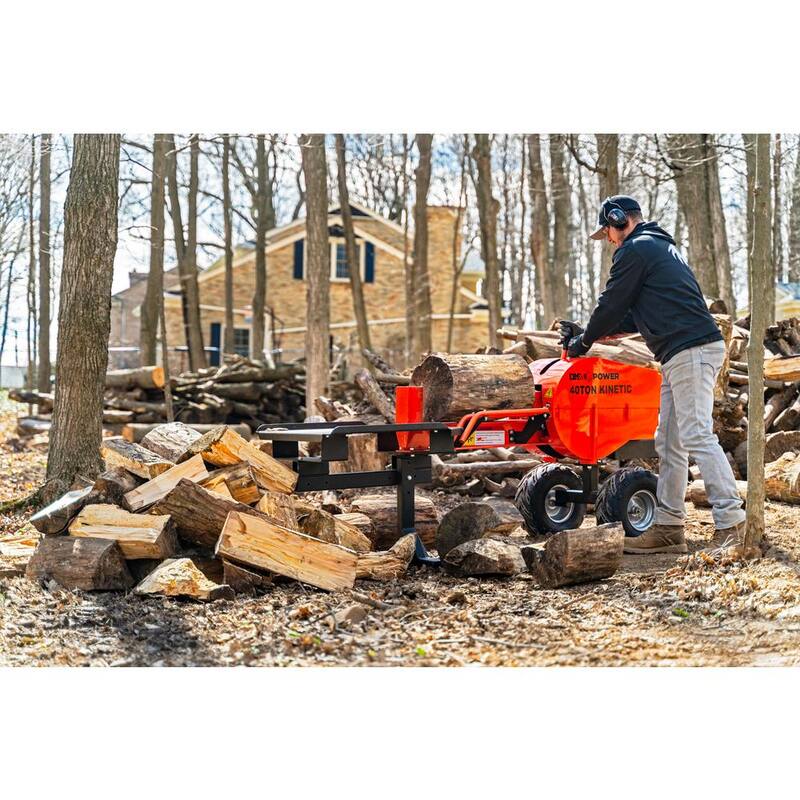 DK2 40-Ton 7 HP 208cc Certified Commercial Horizontal Kinetic Log Splitter with Kohler Engine & 1-Sec Cycle Time - OPS240