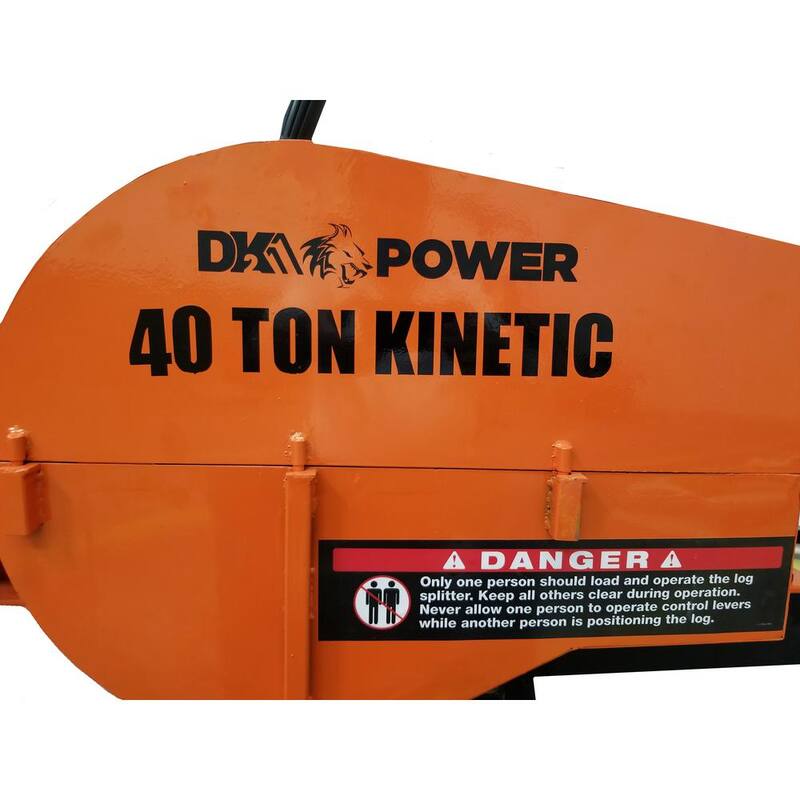 DK2 40-Ton 7 HP 208cc Certified Commercial Horizontal Kinetic Log Splitter with Kohler Engine & 1-Sec Cycle Time - OPS240