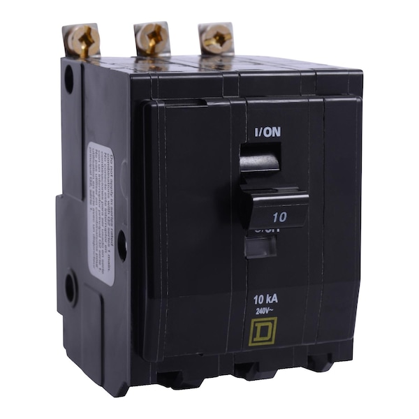 Square D Miniature Circuit Breaker, QOB Series, 25A, 3 Pole, 120/240V AC, 10kA at 120/240V AC - QOB3255237