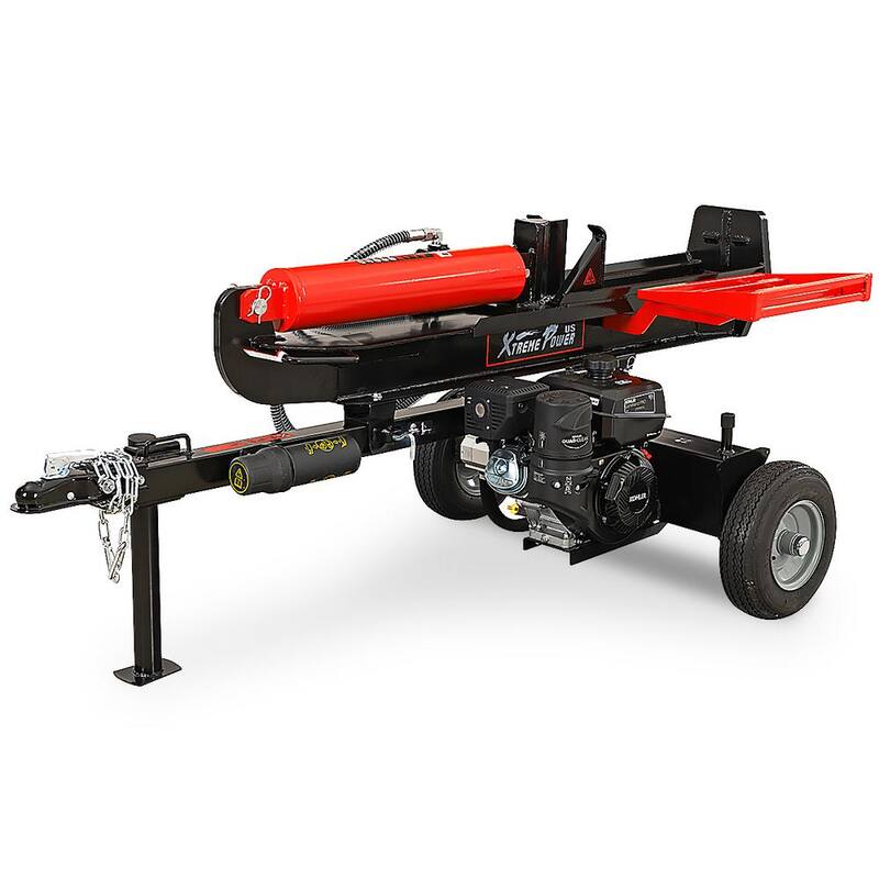 XtremepowerUS 30-Ton Horizontal/Vertical Gas Hydraulic Log Splitter 196 cc SH265 with Auto Return - 65069-H