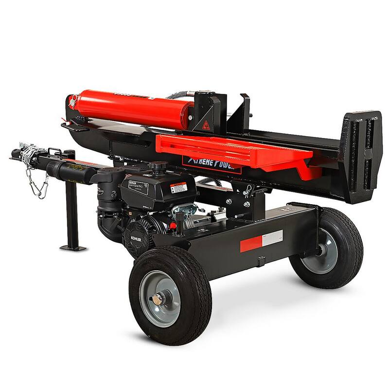 XtremepowerUS 25-Ton 196 cc Horizontal/Vertical Gas Hydraulic Log Splitter Gas SH265 with Auto Return - 65068-H