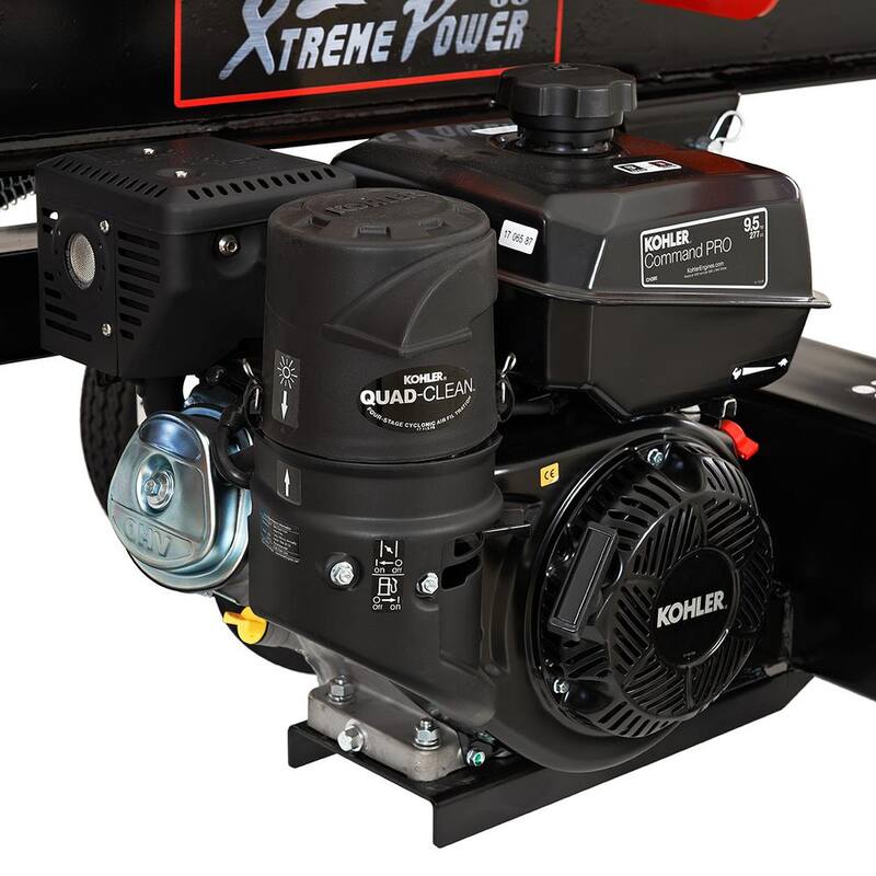XtremepowerUS 25-Ton 196 cc Horizontal/Vertical Gas Hydraulic Log Splitter Gas SH265 with Auto Return - 65068-H