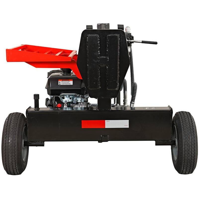 XtremepowerUS 30-Ton Displacement 196 cc Gas Electric Horizontal/Vertical Hydraulic Log Splitter Engine with Auto Return - 65069-H1