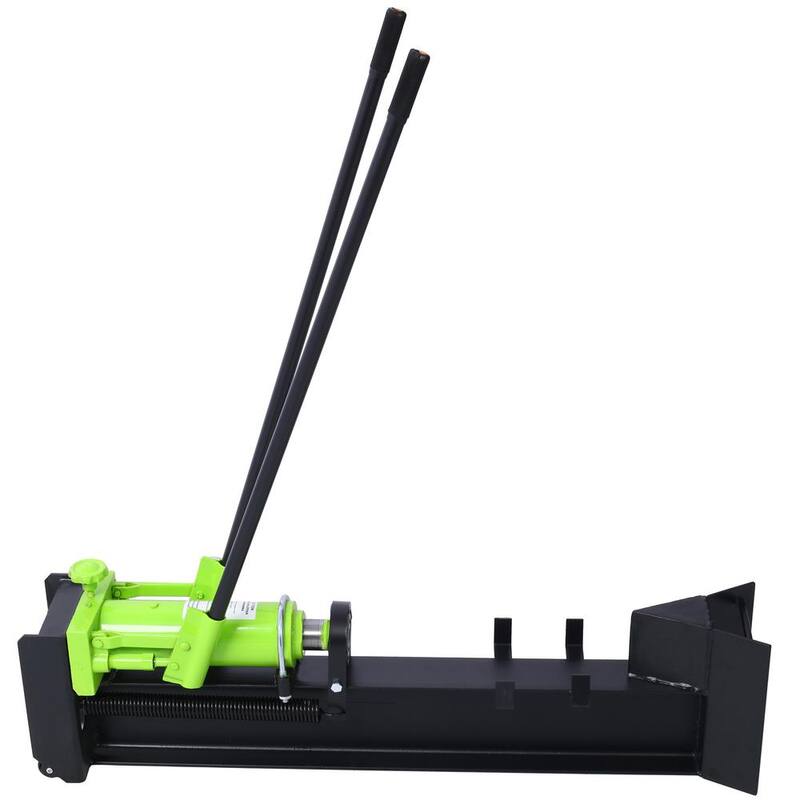 Huluwat 10-Ton Hydraulic Manual Wood Cutter Unit Log Splitter with Built -In Wheels, 0 cc Gas - S-132585