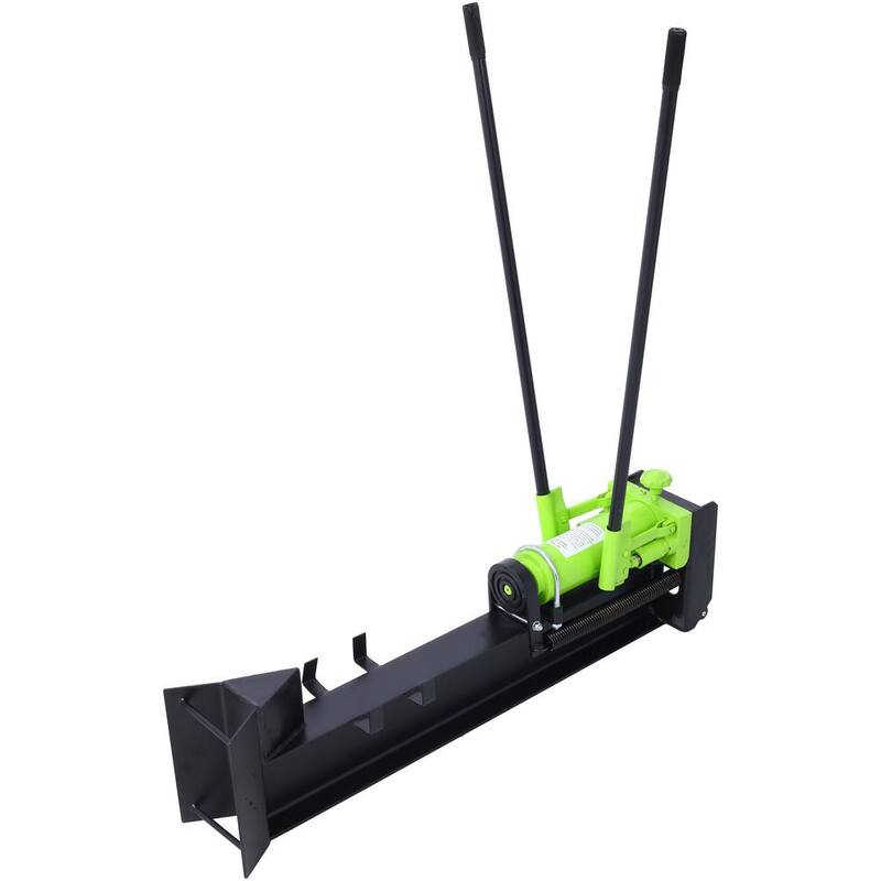 Huluwat 10-Ton Hydraulic Manual Wood Cutter Unit Log Splitter with Built -In Wheels, 0 cc Gas - S-132585
